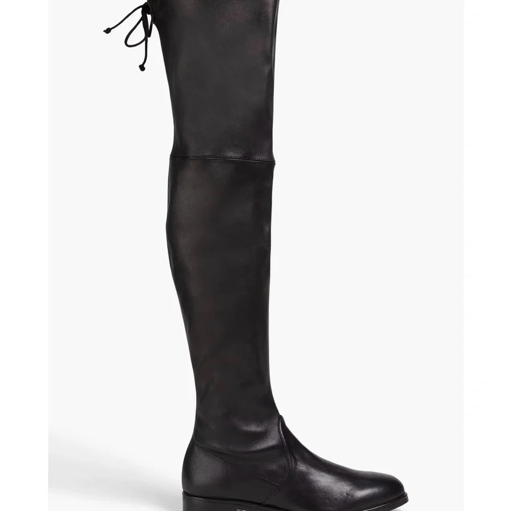 Stuart Weitzman Black Over-the-Knee Leather Boots